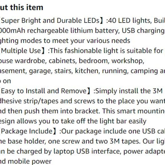 NEW USB Rechargeable Led Closet Light - Picture 4 of 4